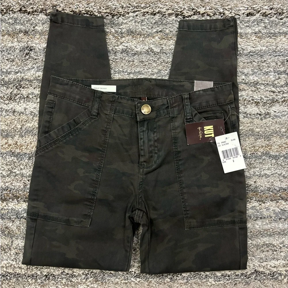 KUT From The Kloth Camo Ankle Skinny Jeans Sz 2 NWT | KUT Camouflage Jeans NEW-